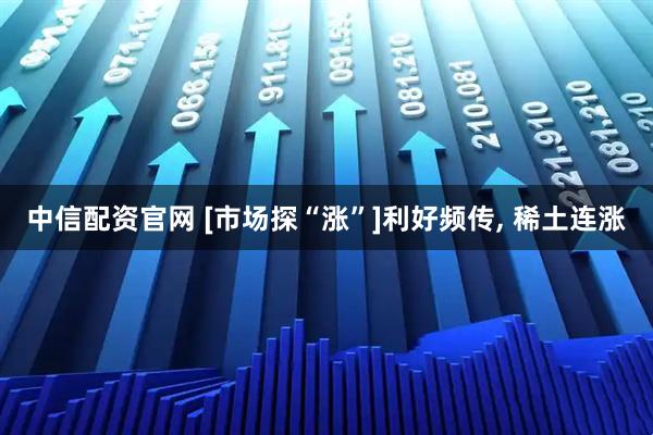 中信配资官网 [市场探“涨”]利好频传, 稀土连涨