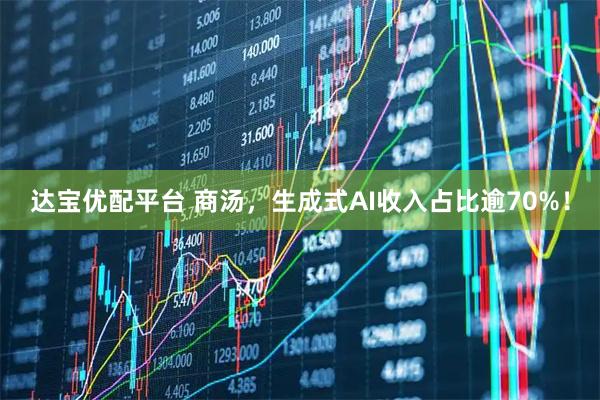 达宝优配平台 商汤，生成式AI收入占比逾70%！